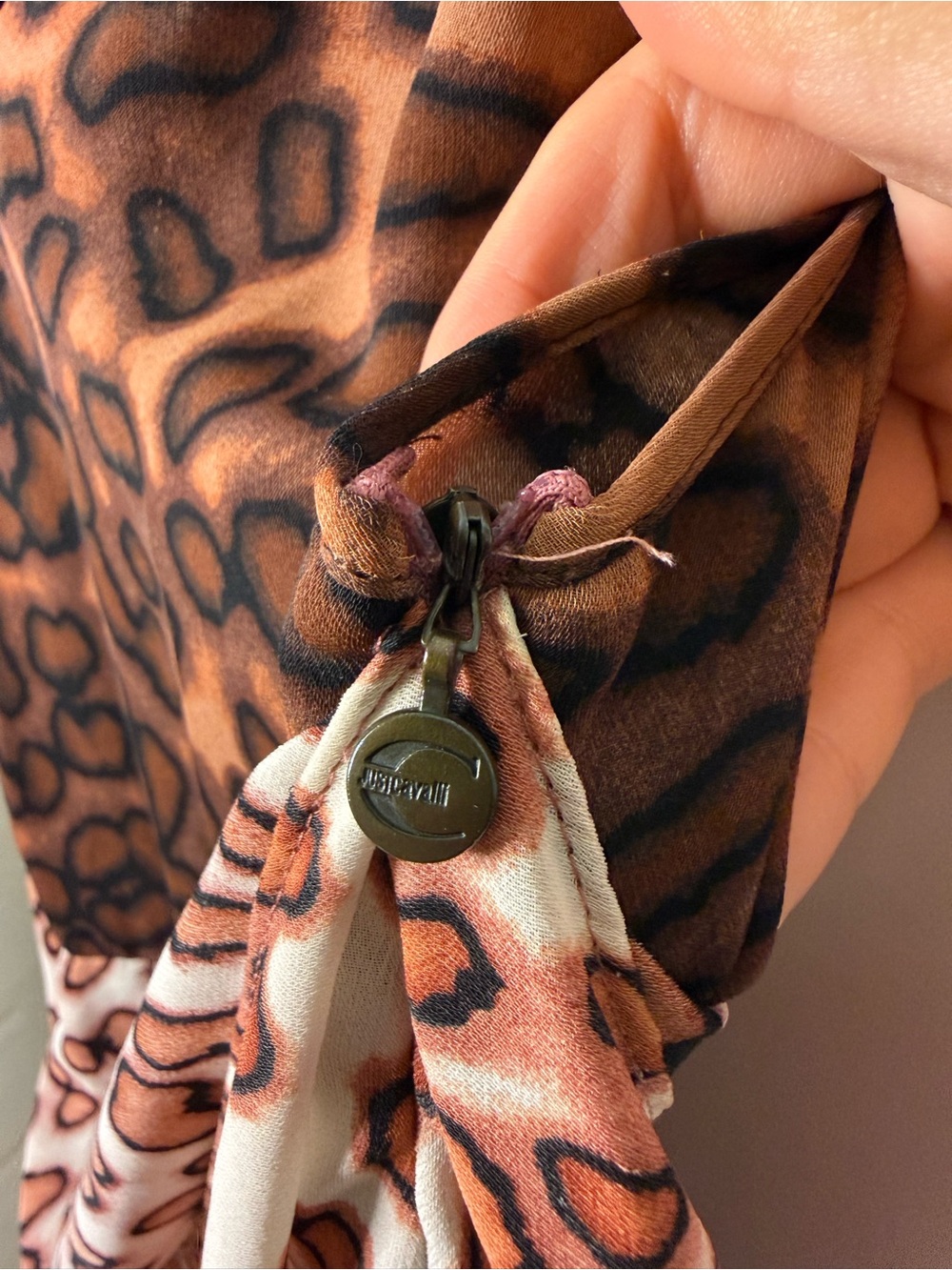 Just Cavalli Leopard Print Ruffle Mini Dress Animal Print Y2K Designer - Picture 6 of 8